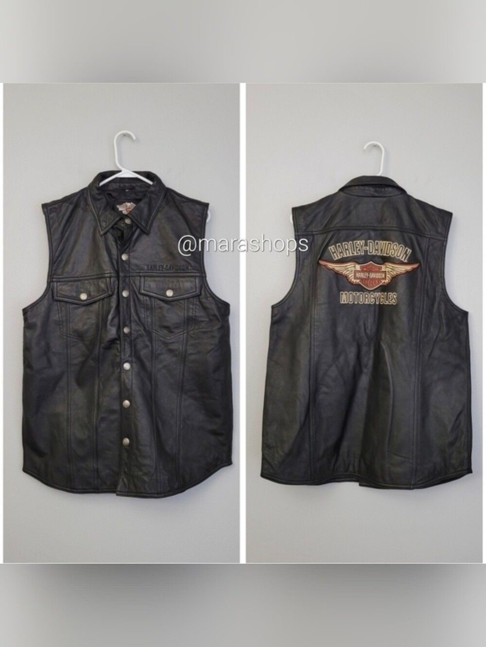 Harley Davidson Motorcycle Biker Leather Vest